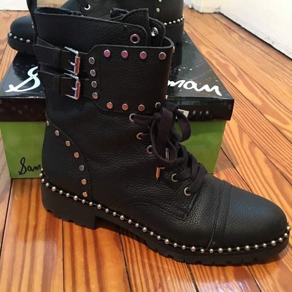 HOST PICK: Sam Edelson “Jennifer” Studded Ankle Boots  Sz.10M - Picture 1 of 7